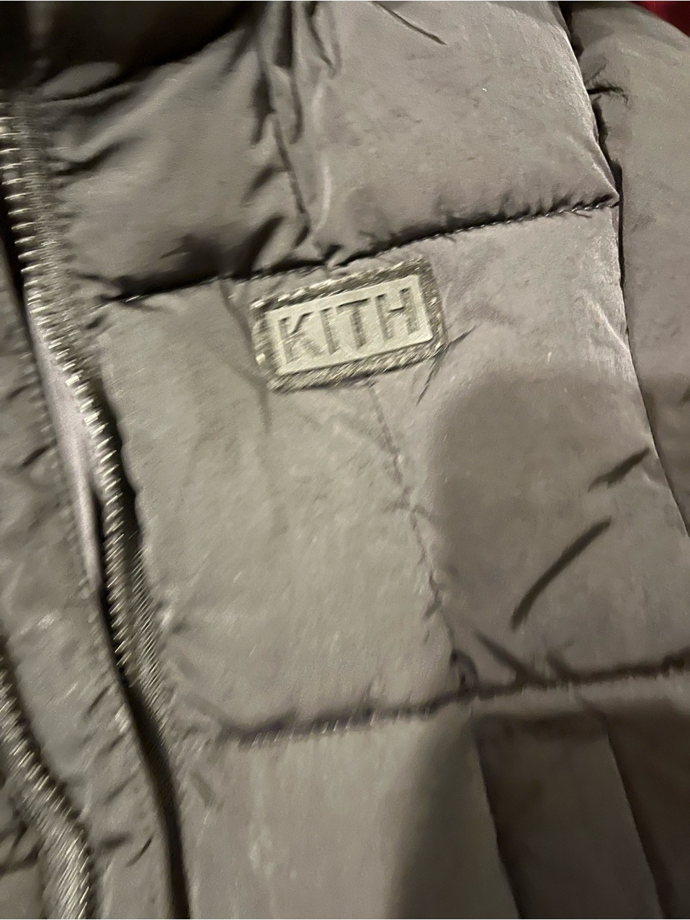 Kith Black Kids Puffer Jacket with Logo Patch